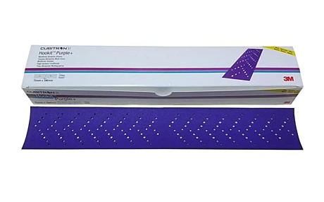 3М Полоска 734U Р 400 70х396 мм пурпурный Hookit™ Purple+ (Елочка)