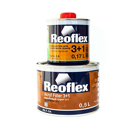REOFLEX  Грунт 2К акриловый 3+1 серый 0,5 л + 0,17 л