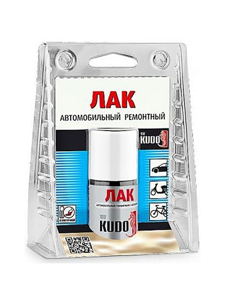 Лак автомобильный ремонтный с кисточкой 15 мл KUDO