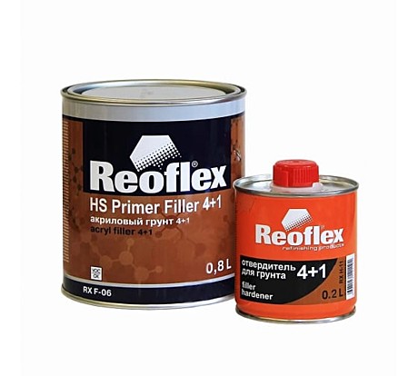 REOFLEX  Грунт 2К акриловый 4+1 серый 0,8 л + 0,2 л